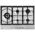 Belling GHU753CI - Stainless Steel 5 Burner Gas Hob - Wok Burner - LPG Convertible