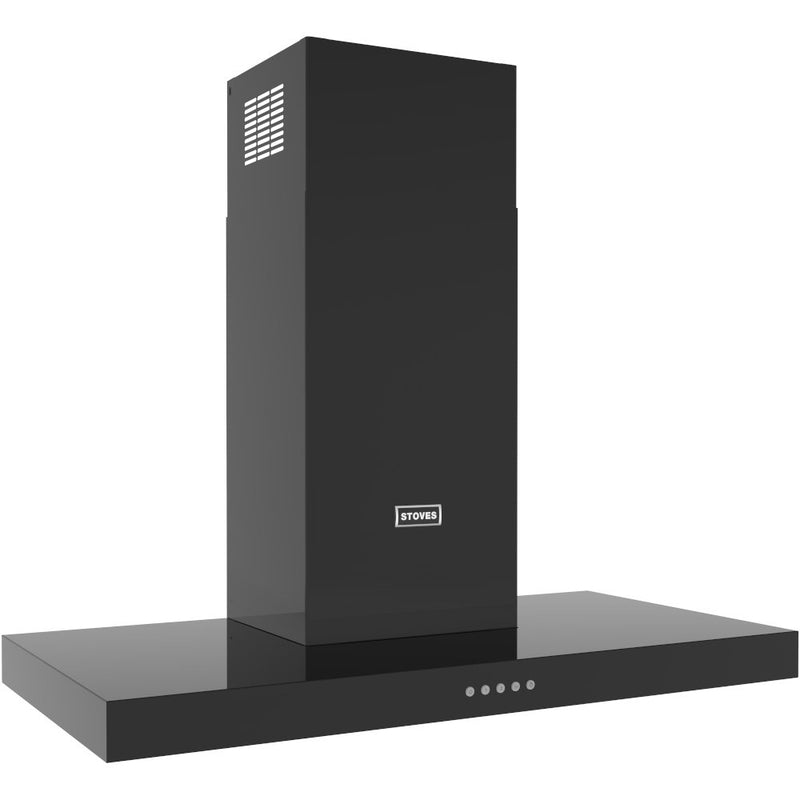 Stoves Sterling 110T - Black 110cm Chimney Cooker Hood - 590 m³/h (Variable) - A+ energy