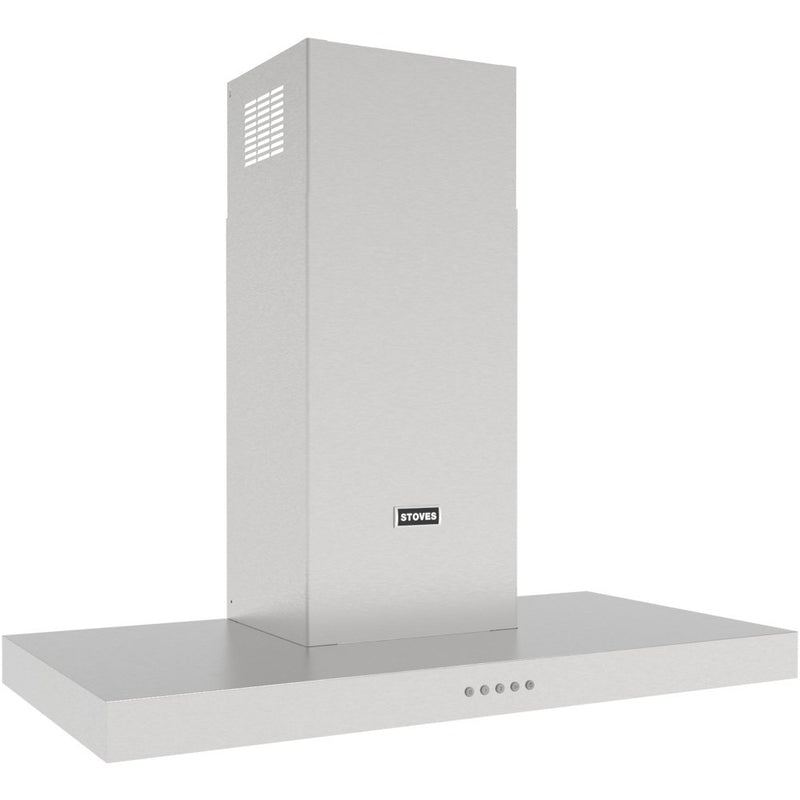 Stoves Sterling 110T - Stainless Steel 110cm Chimney Cooker Hood - 590 m³/h, A+ Rated