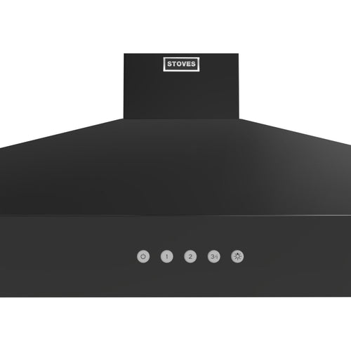 Stoves Sterling 110PYR Black - Black 110cm Chimney Extractor - 610 m³/h, A+ Energy