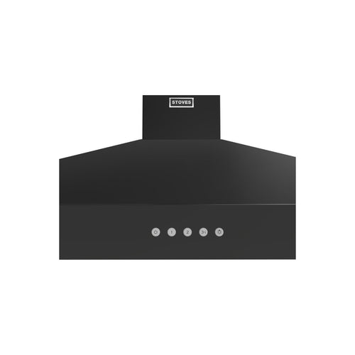 Stoves 100PYR  444411652 - Black Chimney Cooker Hood - 760m3/h Max Extraction - A+ Energy