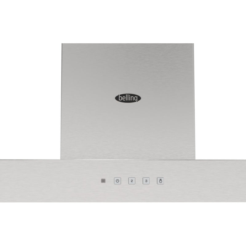 Belling Cookcentre 100T - Stainless Steel 100cm Chimney Cooker Hood - 580 m³/h Extraction, 3 Speeds, C Energy