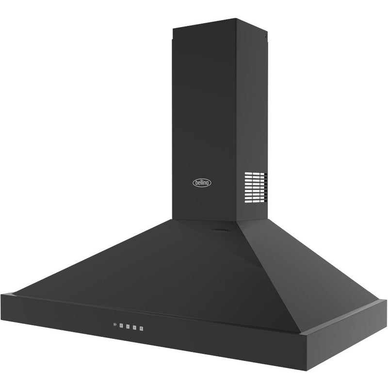 Belling Farmhouse 110PYR - Black Chimney Cooker Hood - 600 m³/h - C energy