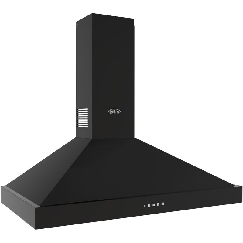 Belling Farmhouse 110PYR - Black Chimney Cooker Hood - 600 m³/h - C energy