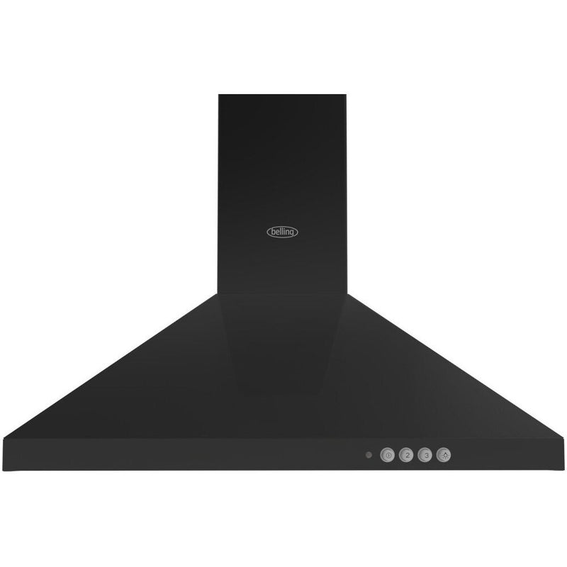 Belling CHIM 603PYR BLK - Black Chimney Cooker Hood - 600 m³/h - C Energy Rating