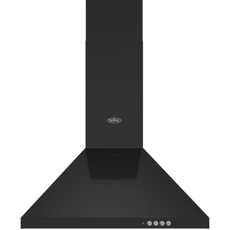 Belling CHIM 603PYR BLK - Black Chimney Cooker Hood - 600 m³/h - C Energy Rating