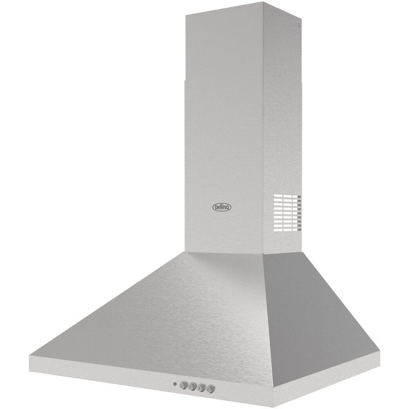 Belling 603PYR - Stainless Steel 60cm Chimney Cooker Hood - 600 m³/h - C energy