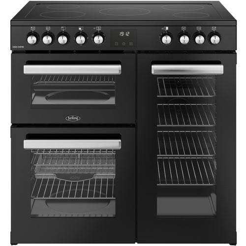 Belling RCA COOKCENTRE 90E B - Black 90cm Range Cooker - 174L Capacity - A Energy Rating