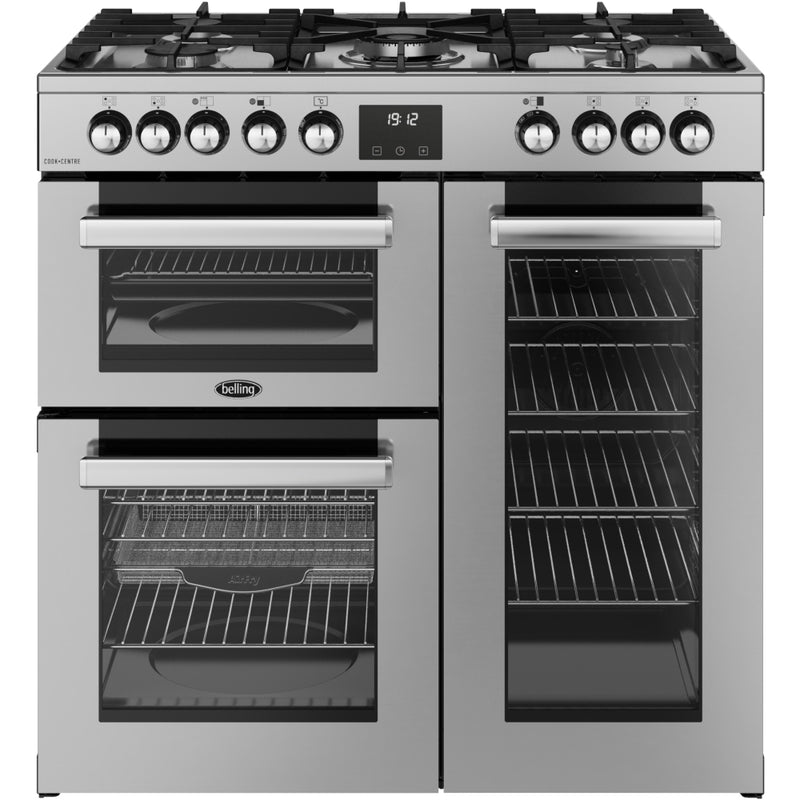 Belling RCA COOKCENTRE 90DF - Stainless Steel 90cm Dual Fuel Range Cooker - 174L Capacity - A Energy Rating