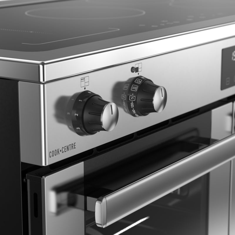 Belling RCA COOKCENTRE 100Ei - Stainless Steel 100cm Induction Range Cooker - 199L Capacity - A Energy Rating