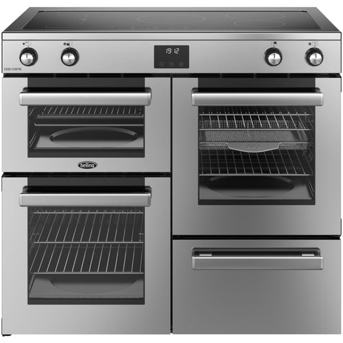 Belling RCA COOKCENTRE 100Ei - Stainless Steel 100cm Induction Range Cooker - 199L Capacity - A Energy Rating