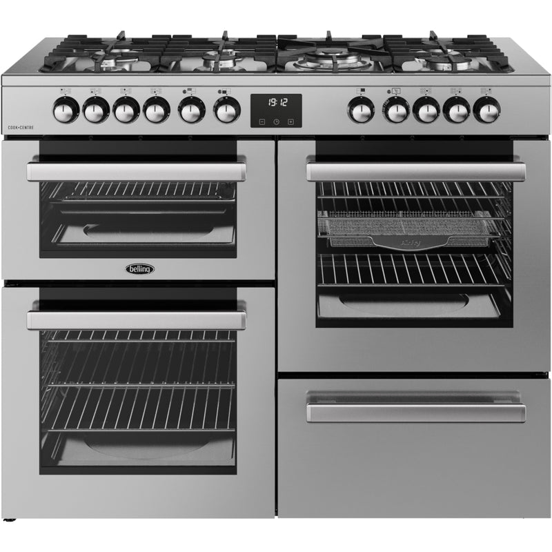 Belling RCA COOKCENTRE 110DF - Stainless Steel 110cm Range Cooker - 199L, Dual Fuel, A Rated