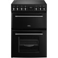 Belling Farmhouse 60E - Black Ceramic Electric Cooker with Double Oven - 70/33L Capacity - A energy