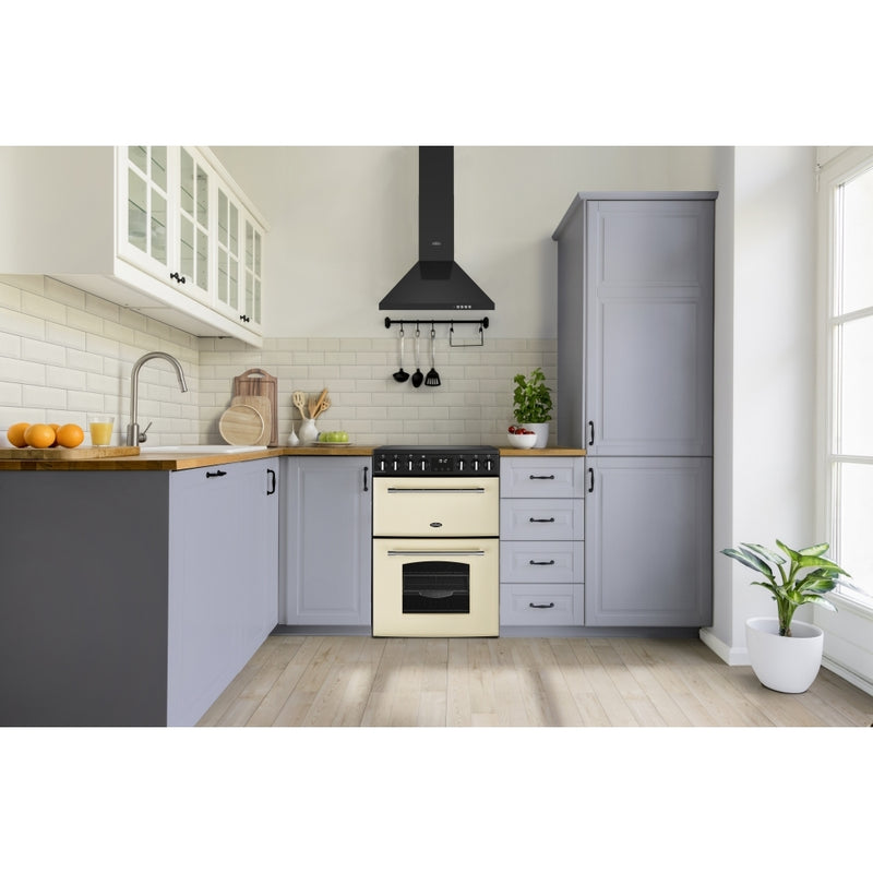 Belling Farmhouse 60E - Cream Ceramic Electric Cooker with Double Oven - 70/33 Litres - A energy