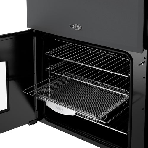 Belling MRA FARMHOUSE 60 - Grey Dual Fuel Cooker - Double Oven, 4 Burners, AirFry - A Energy Rating