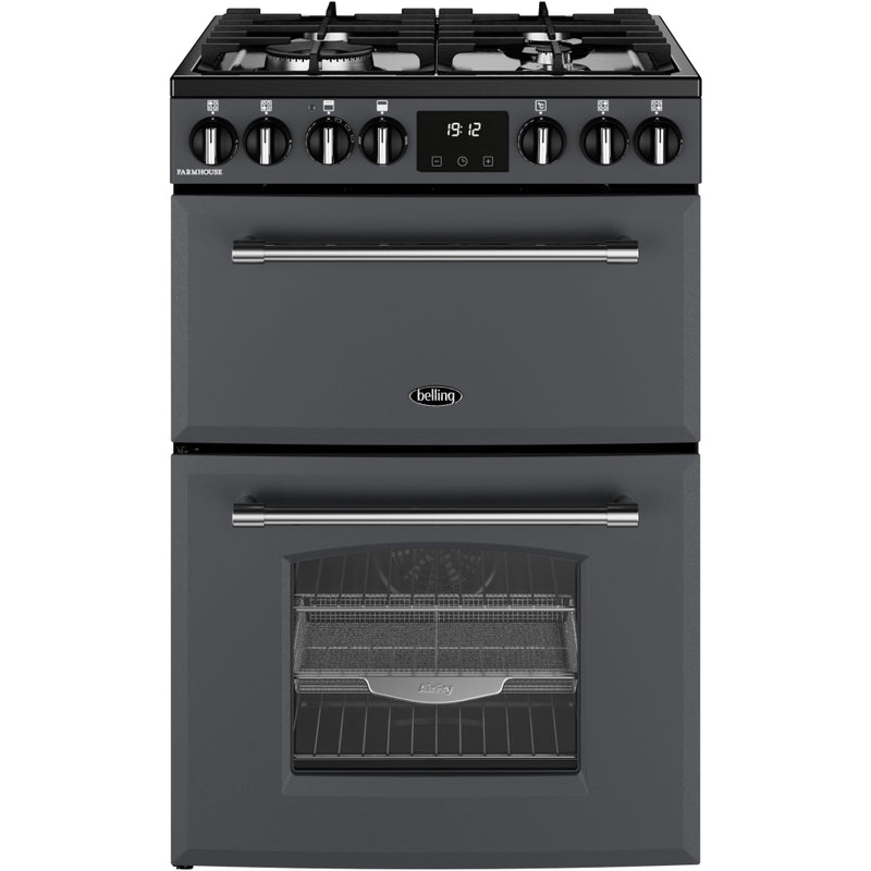 Belling MRA FARMHOUSE 60 - Grey Dual Fuel Cooker - 33/70L Ovens - AirFry - A Energy