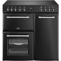 Belling RCA FARMHOUSE 90E BL - Black 90cm Ceramic Range Cooker - 174L Capacity - A Rated