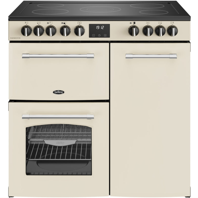 Belling Farmhouse 90E - Cream Range Cooker - 90cm Electric Ceramic - A Rated