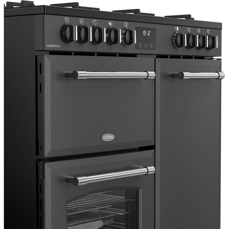 Belling RCA FARMHOUSE 90DF A - Grey 90cm Dual Fuel Range Cooker - 174L - A Energy