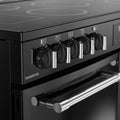 Belling RCA FARMHOUSE 100E B - Black 100cm Range Cooker - 5 Zone Ceramic Hob - A Energy Rating