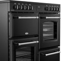 Belling RCA FARMHOUSE 100E B - Black 100cm Range Cooker - 5 Zone Ceramic Hob - A Energy Rating