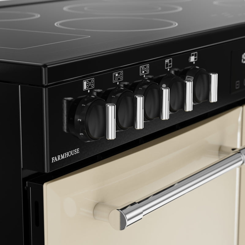 Belling RCA FARMHOUSE 100E C - Cream 100cm Ceramic Range Cooker - 194L Capacity - Energy Rating A