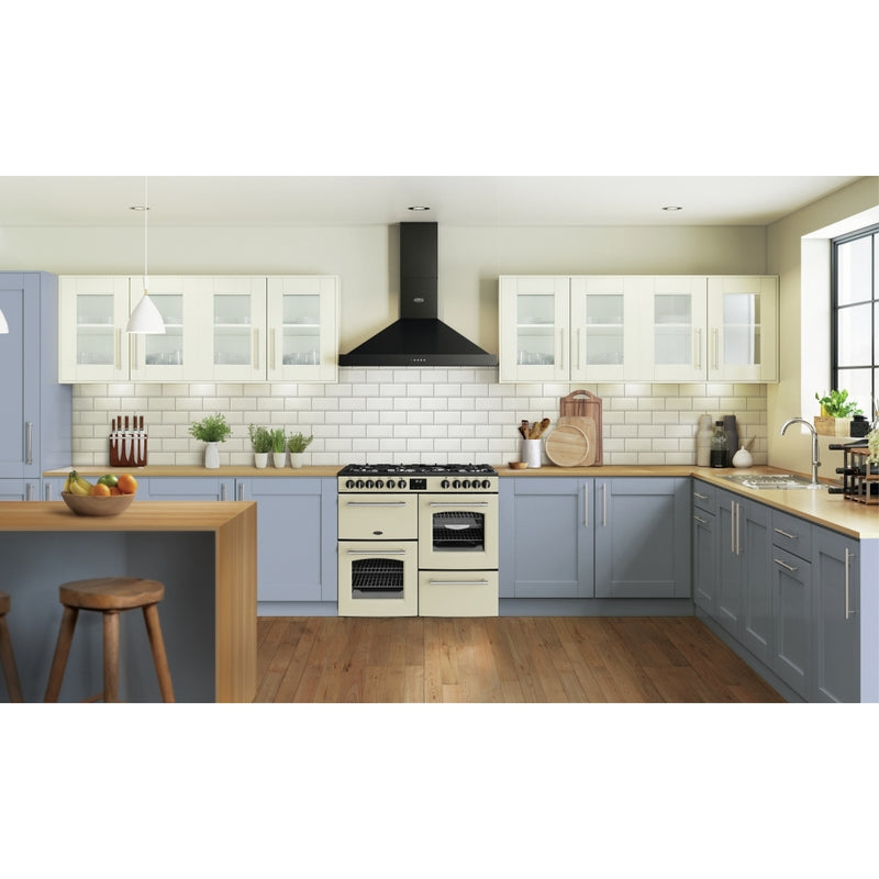 Belling Farmhouse 100DF - Cream 100cm Dual Fuel Range Cooker - 199L Capacity - A Energy Rating