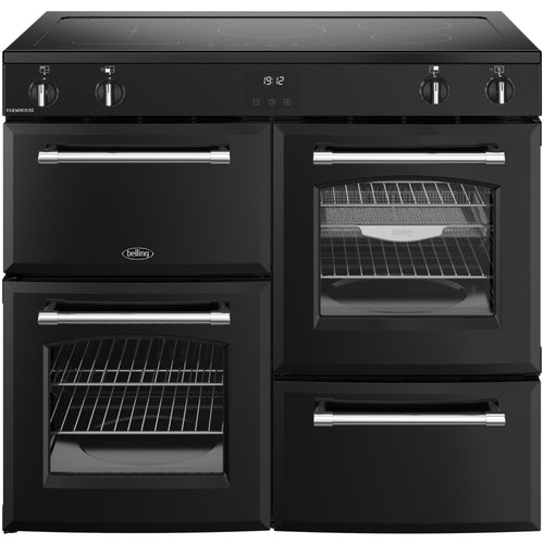 Belling RCA FARMHOUSE 100Ei - Black 100cm Induction Range Cooker - 197L - A Energy