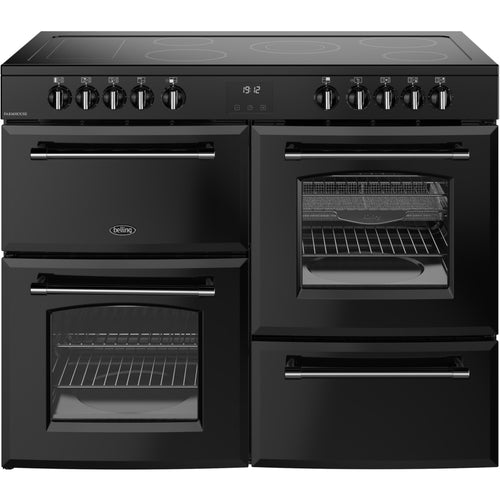 Belling RCA FARMHOUSE 110E B - Black 110cm Ceramic Range Cooker - 194L - A Energy Rating