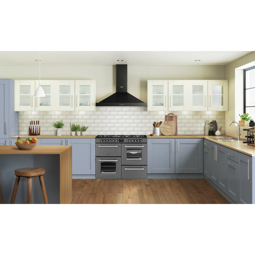 Belling Farmhouse 110 DF - Grey 110cm Dual Fuel Range Cooker - 157L - A Energy Rating