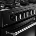 Belling RCA FARMHOUSE 110DF - Black 110cm Dual Fuel Range Cooker - 199L Capacity - A Energy Rating