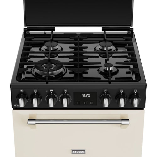 Stoves DX MRA RICH 60DF 444411845 - Cream Dual Fuel Cooker with Double Oven - 900mm x 598mm x 600mm - A Energy Rating