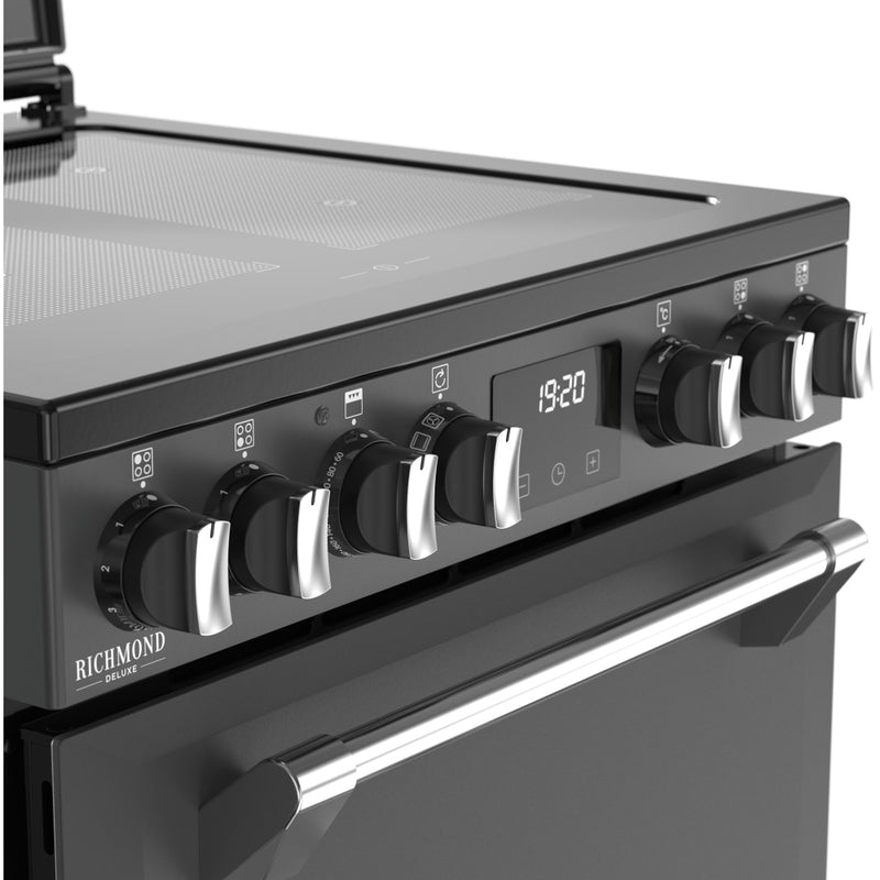 Stoves Richmond DX 60Ei RTY - Grey Induction Electric Cooker - 70/33L Capacity - A Energy Rated