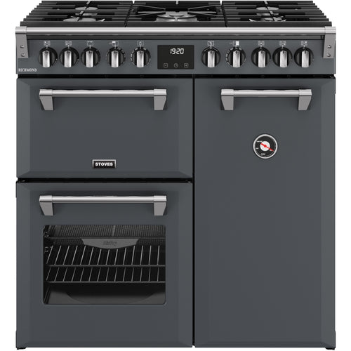 Stoves RCA RICH 90DF ANT - Grey 90cm Dual Fuel Range Cooker - 174L - A Energy Rating