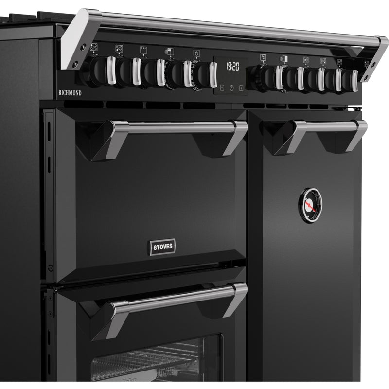 Stoves RCA RICH 90DF BLK - Black 90cm Dual Fuel Range Cooker - 174L Capacity - A Energy Rating