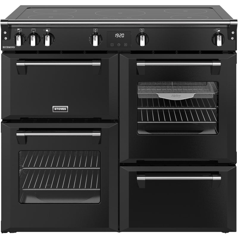 Stoves RCA RICH 100Ei TCH BL - Black 100cm Induction Range Cooker - 196L Capacity - A Energy Rating