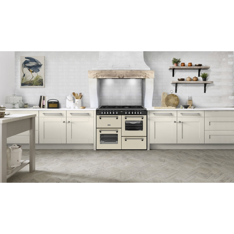 Stoves RCA RICH 110DF CRM - Cream 110cm Dual Fuel Range Cooker - Quad Oven, 7 Burners, AirFry - A Energy Rating