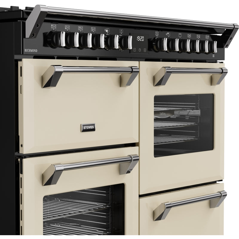 Stoves RCA RICH 110DF CRM - Cream 110cm Dual Fuel Range Cooker - Quad Oven, 7 Burners, AirFry - A Energy Rating