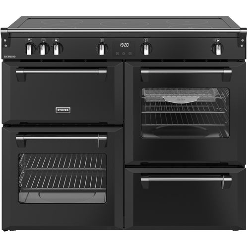 Stoves RCA RICH 110Ei TCH BL - Black 110cm Range Cooker - Quad Oven, Induction Hob, A Energy