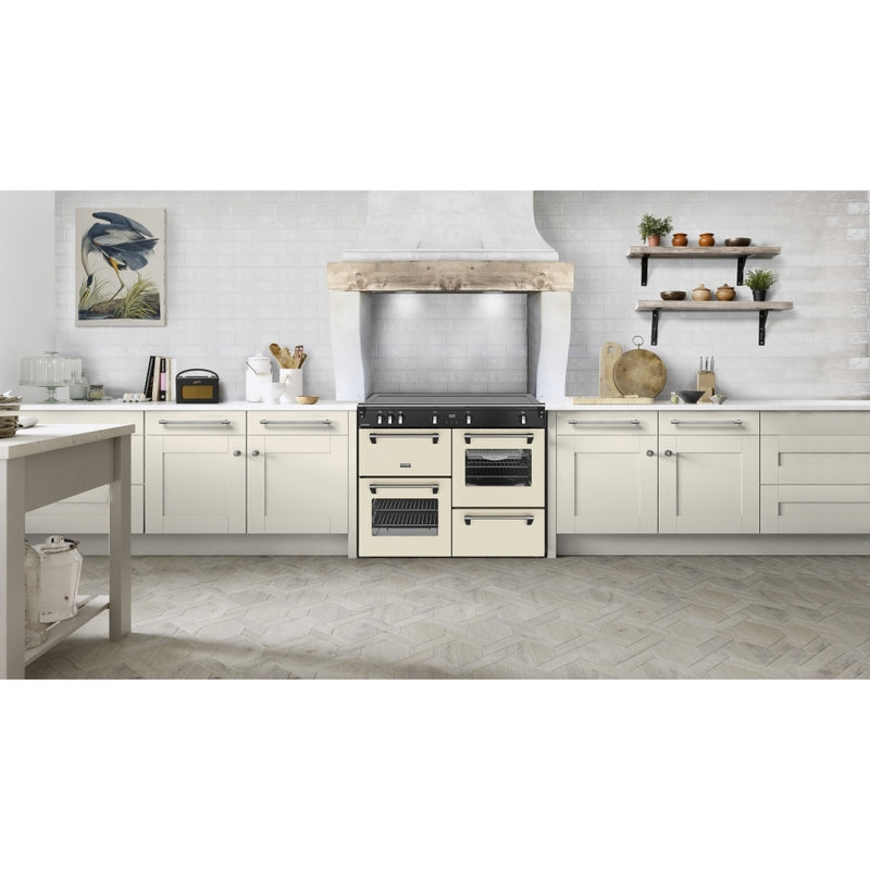 Stoves RCA RICH 110Ei TCH CR - Cream 196L Range Cooker - Quad Oven, Induction Hob - A Energy Rated