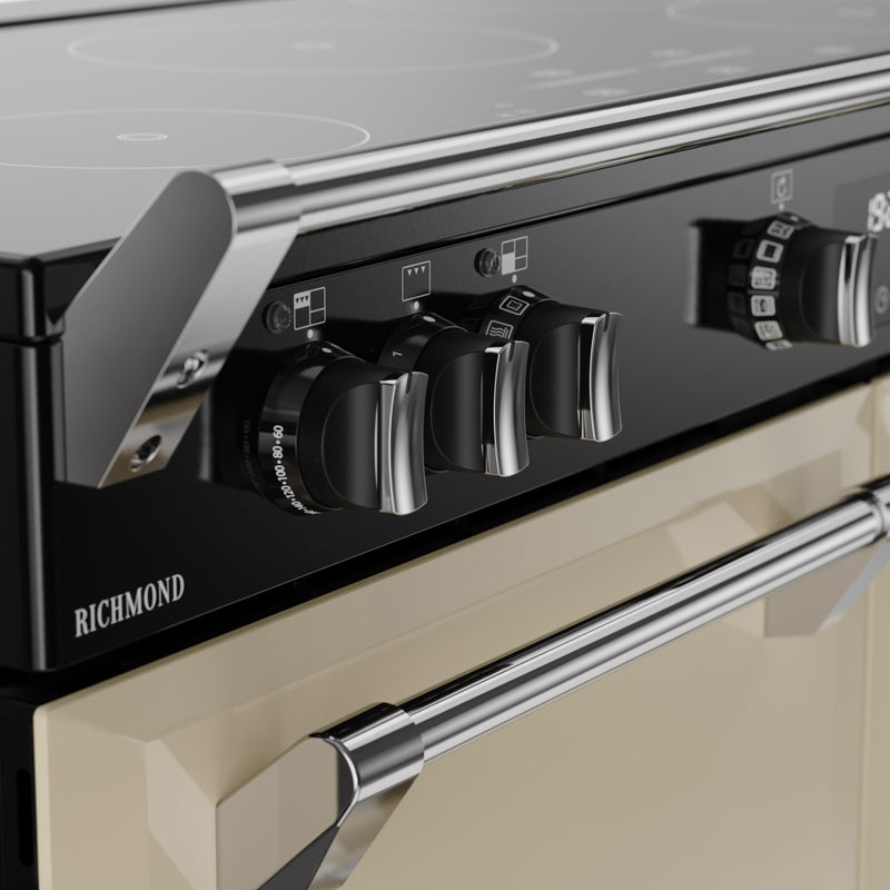 Stoves RCA RICH 110Ei TCH CR - Cream 196L Range Cooker - Quad Oven, Induction Hob - A Energy Rated