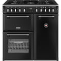 Stoves DX RCA RICH 90DF BLK - Black 90cm Dual Fuel Range Cooker - 5 Burners, 174L Quad Oven, A Energy Rated