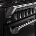 Stoves DX RCA RICH 100DF BLK - Black Dual Fuel Range Cooker - 196L, 7 Burners, 4 Ovens - A Energy Rating