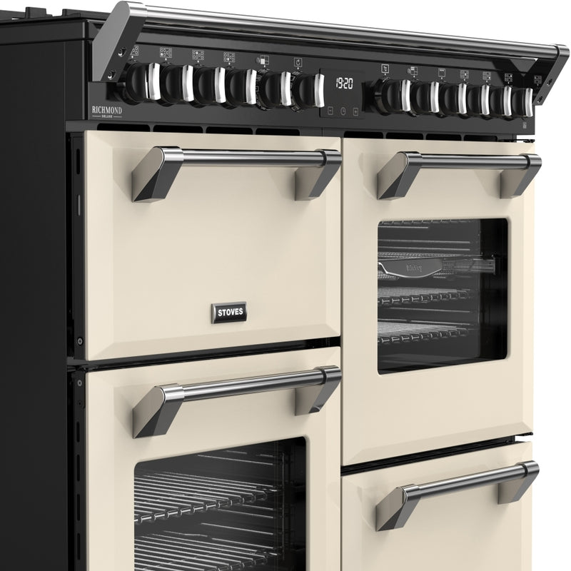 Stoves DX RCA RICH 100DF CRM - Cream 100cm Dual Fuel Range Cooker - 196L Total Capacity - A Energy Rated