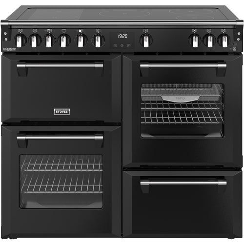 Stoves DX RCA RICH 100Ei RTY - Black Range Cooker - 196L Capacity - Quad Oven - Induction Hob - A Energy Rating