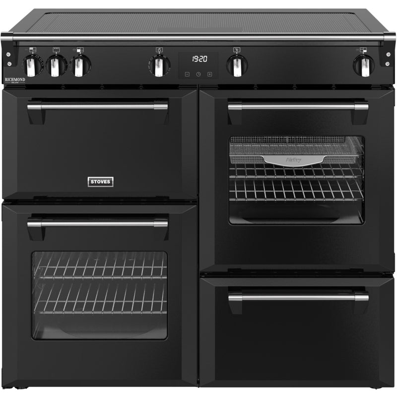 Stoves DX RCA RICH 100Ei ZLS - Black 100cm Range Cooker - 196L Cooking Capacity - Quad Oven - A Energy Rating