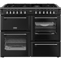 Stoves DX RCA RICH 110DF BLK - Black 110cm Dual Fuel Range Cooker - 196L Capacity - A Energy Rating