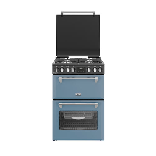 ST DX MRA RICH 60DF TWB 444411994 - Twilight Blue 60cm Dual Fuel Range Cooker - 4 Burners
