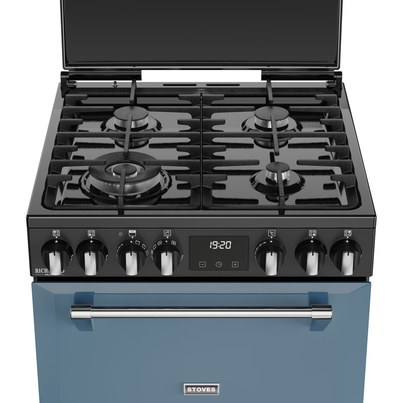 ST DX MRA RICH 60DF TWB 444411994 - Twilight Blue 60cm Dual Fuel Range Cooker - 4 Burners