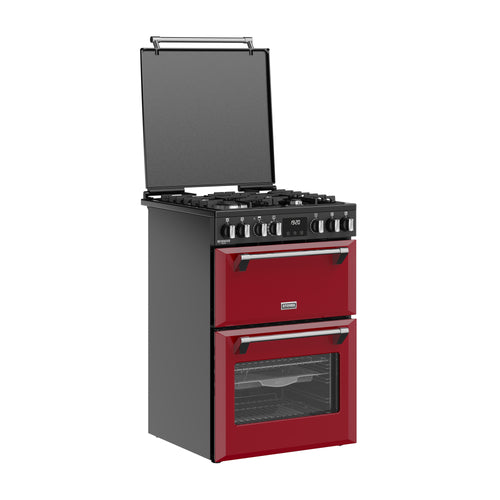 ST DX MRA RICH 60DF GAR 444411997 - Garnet Red 60cm Dual Fuel Range Cooker - 4 Burners